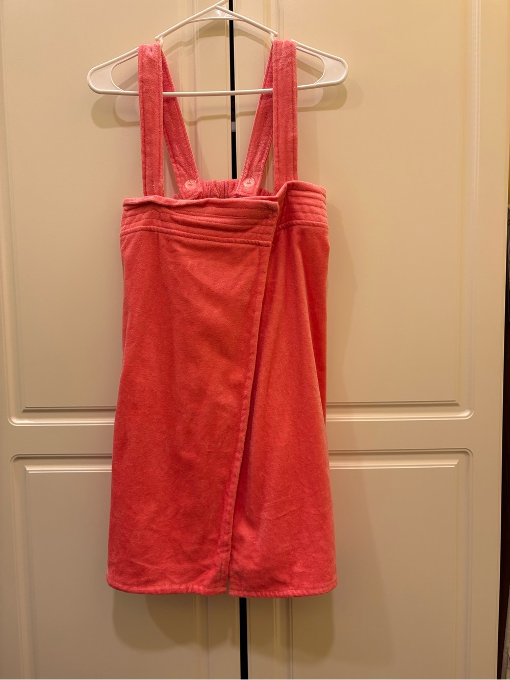 Womens Charter Club NWT Cotton Terry Spa Bath Shower Body Wrap Sz XS, Coral Pink
